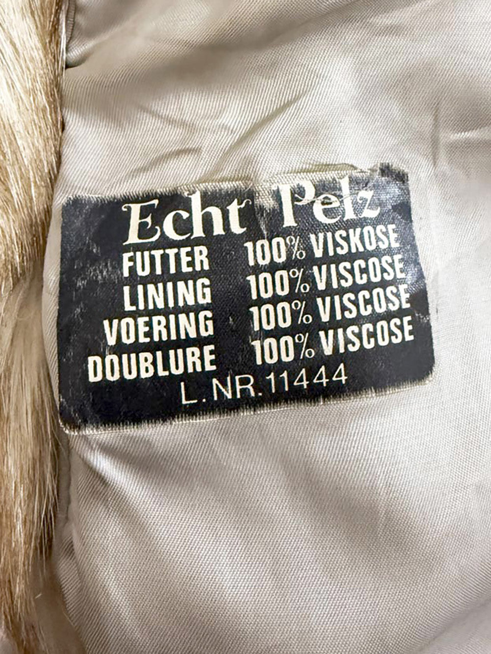 vintage etch pelz real fur wide sleeve short coat