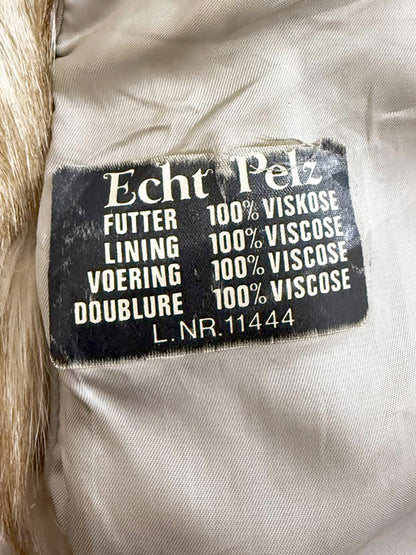 vintage etch pelz real fur wide sleeve short coat