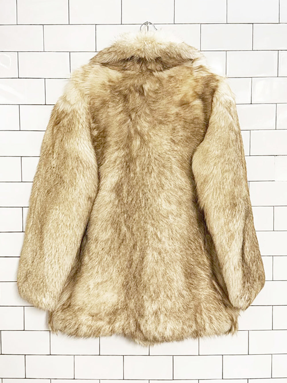 vintage etch pelz real fur wide sleeve short coat