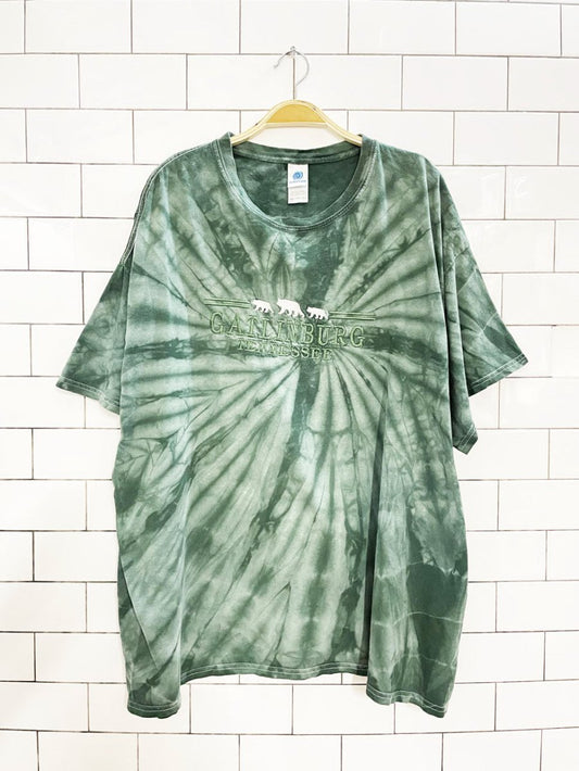 vintage 90s tennessee bears embroidered tie dye tee | colortone - good market thrift store