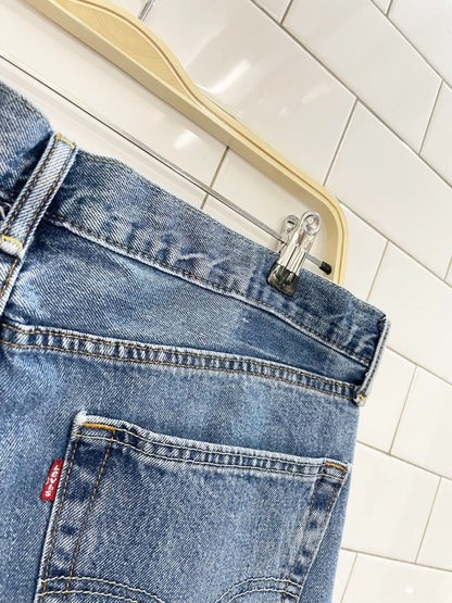 levi's baggy long denim cut off shorts - good market thrift store