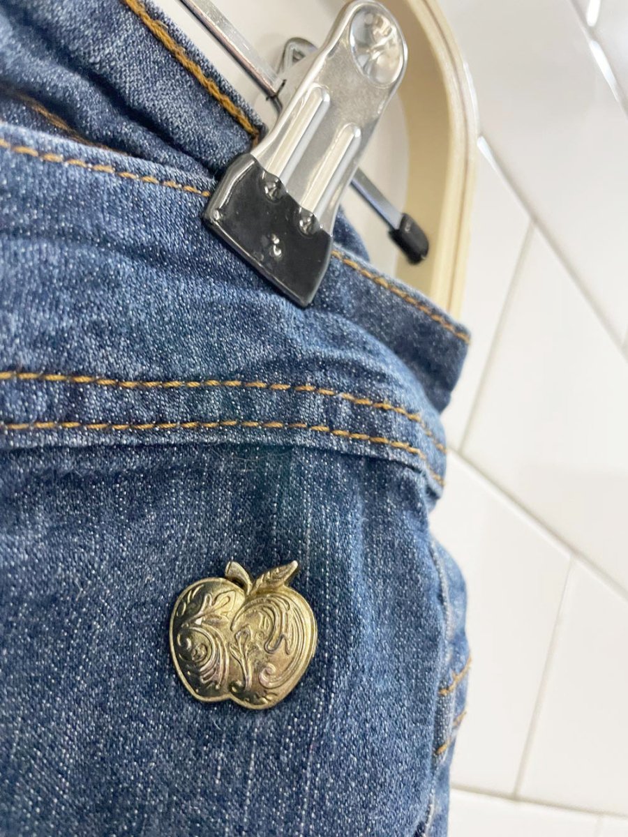 y2k apple bottom jeans low rise cut off denim shorts - good market thrift store