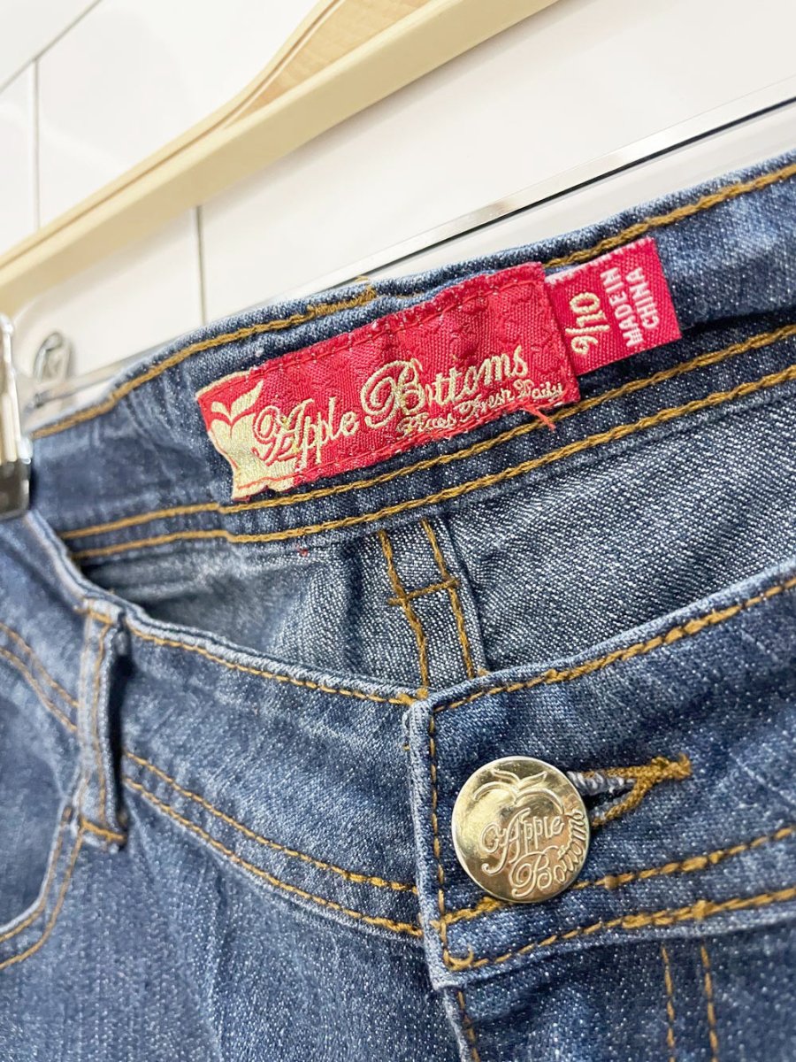 y2k apple bottom jeans low rise cut off denim shorts - good market thrift store