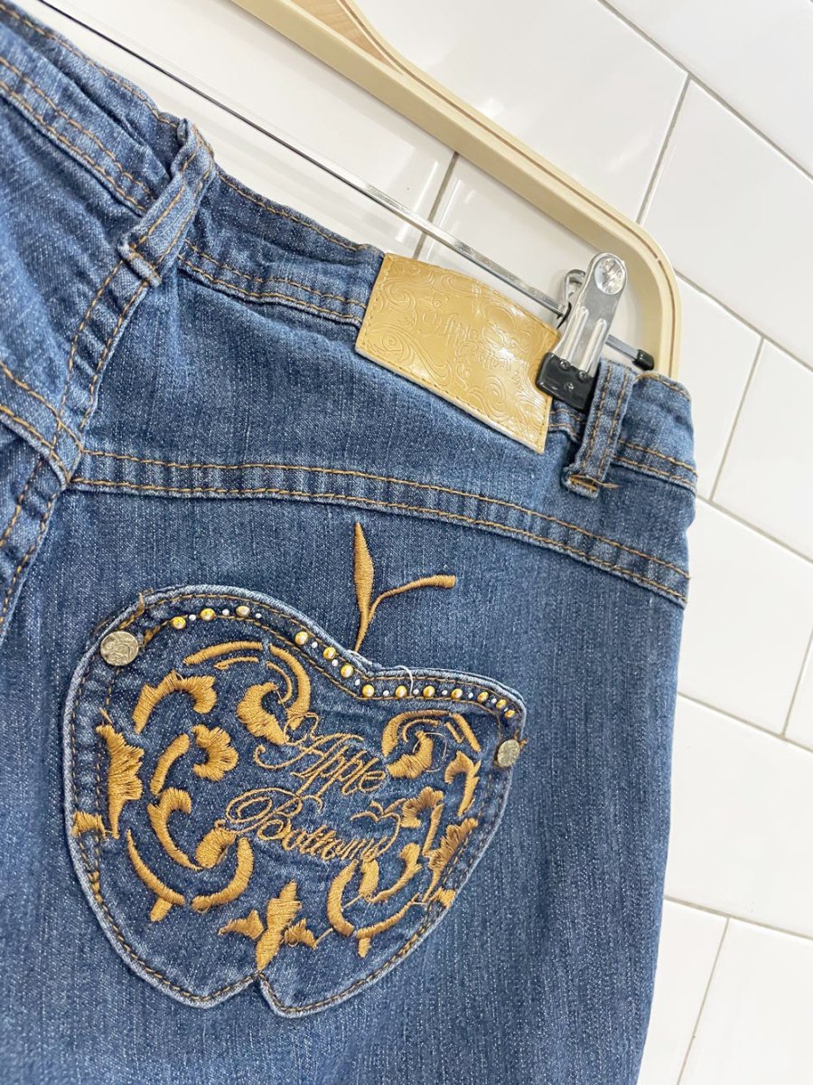 y2k apple bottom jeans low rise cut off denim shorts - good market thrift store