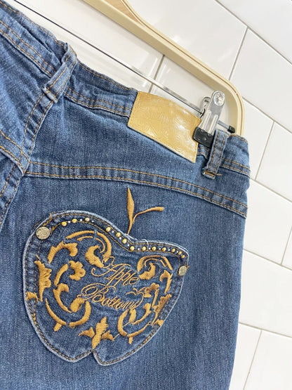 y2k apple bottom jeans low rise cut off denim shorts - good market thrift store