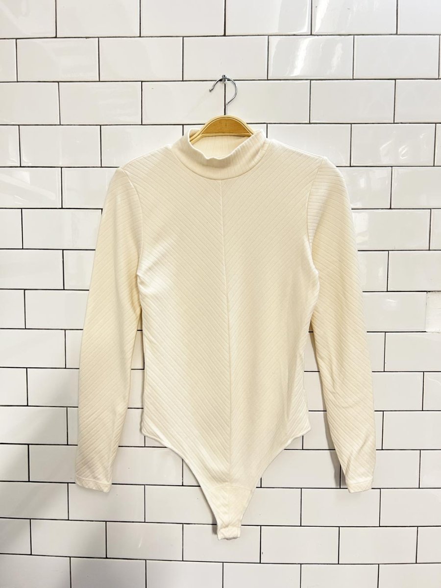 knix papaya mock neck ribbed body suit - good market thrift store