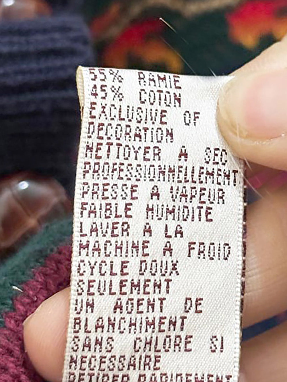 vintage susan bristol hand-embroidered school teacher knit cardigan