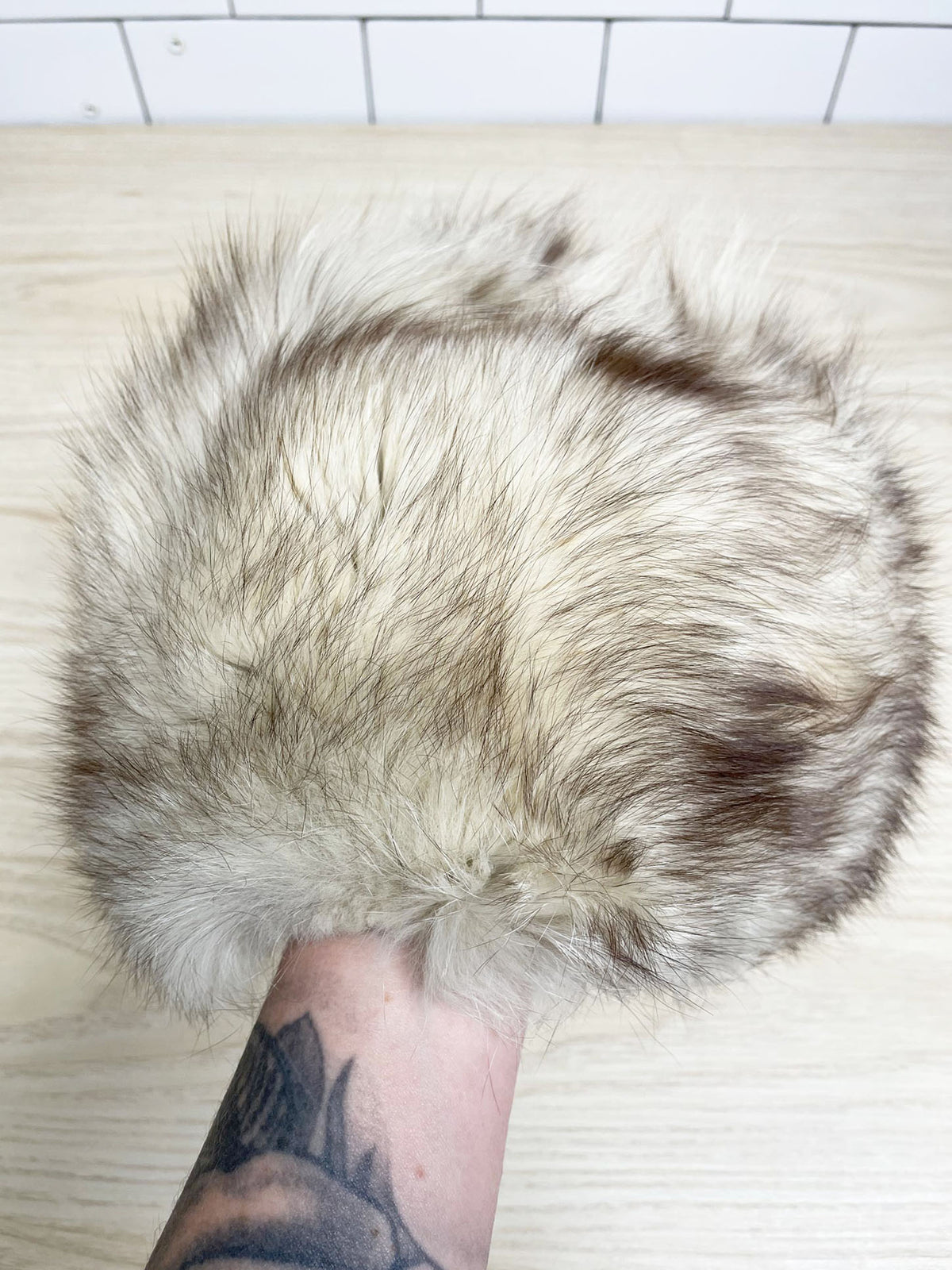 vintage fox fur cap