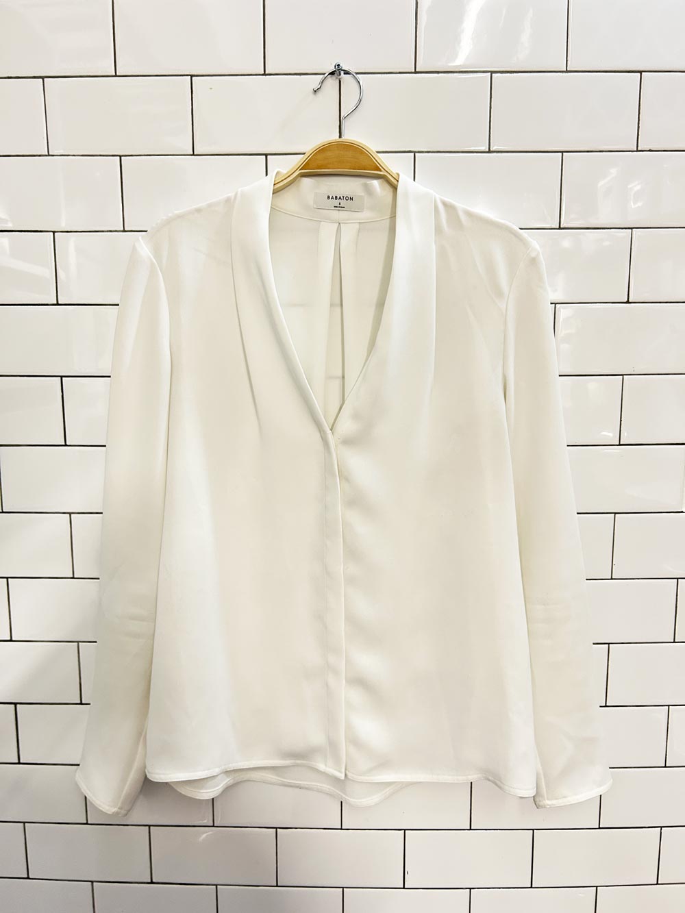 babaton akira v - neck blouse - good market thrift store