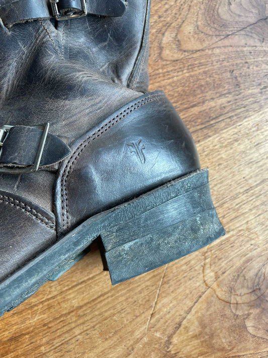 frye veronica short engineer leather boots