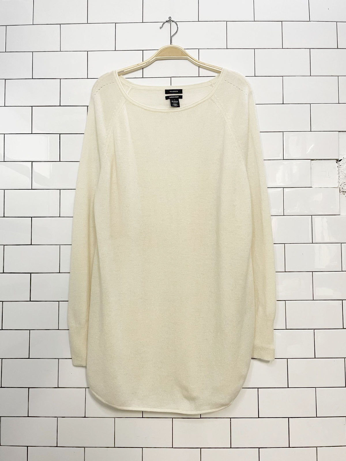 halogen cashmere-wool knit sweater
