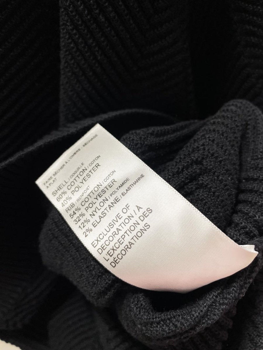 puma herrringbone knit v - neck cotton sweater - good market thrift store