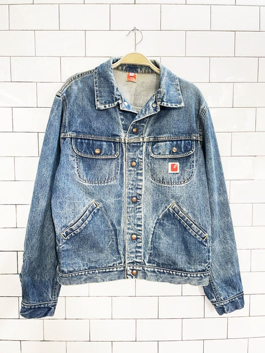 vintage 70s gwg snap button denim jacket | made in Canada - good market thrift store