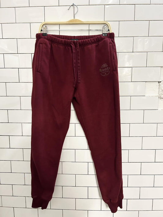 roots slim cuff fleece sweat pant - good market thrift store