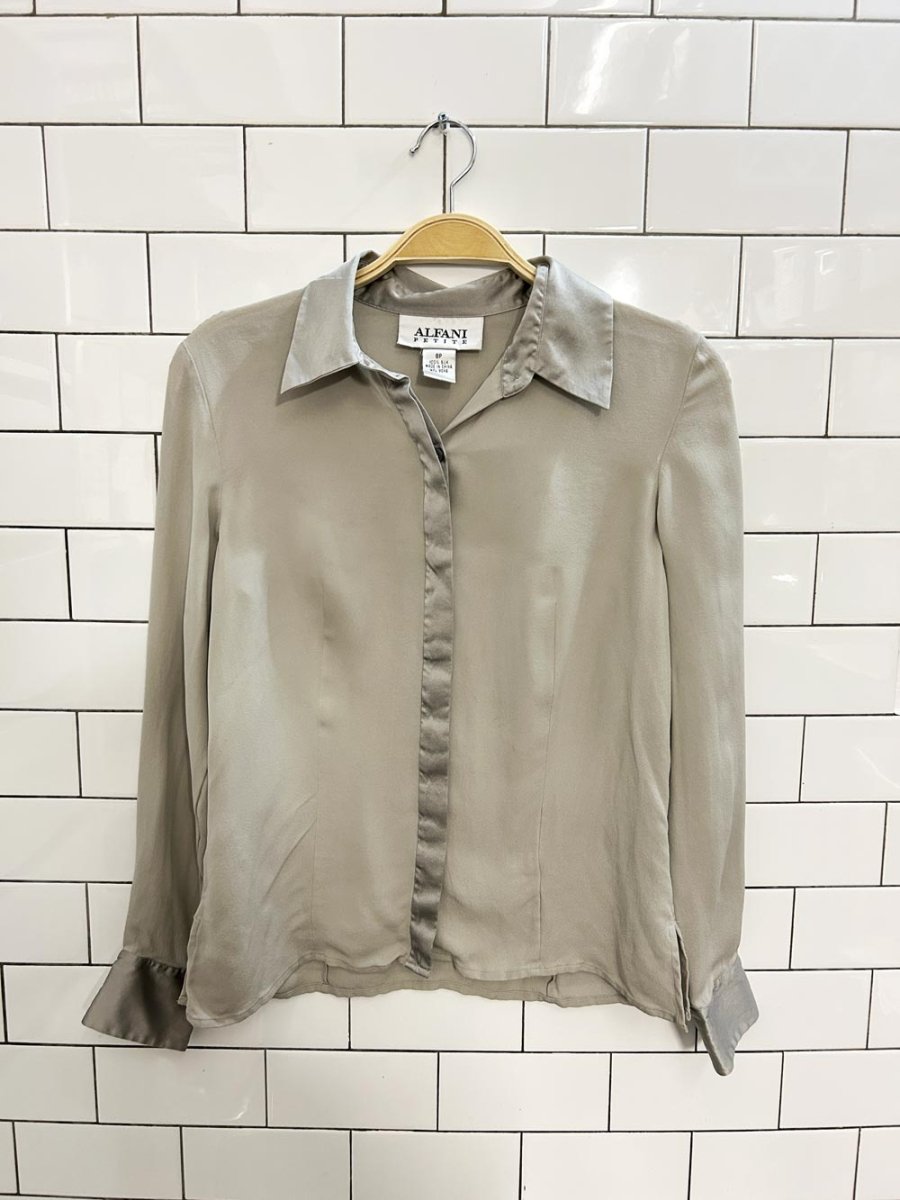 vintage 00s alfani silk shirt - good market thrift store