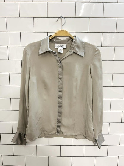 vintage 00s alfani silk shirt - good market thrift store