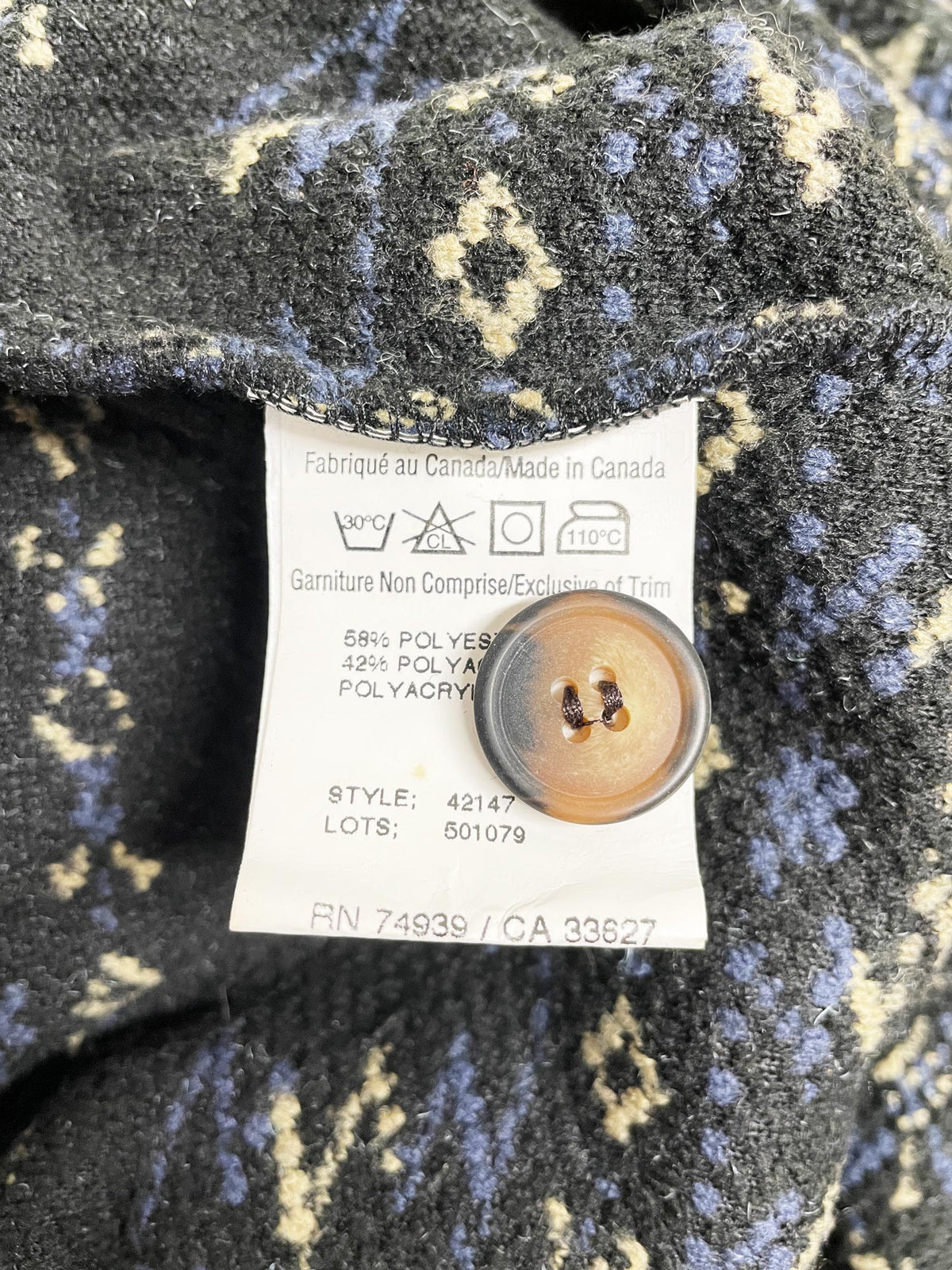 vintage tsunami southwestern sherpa fleece shirt jacket