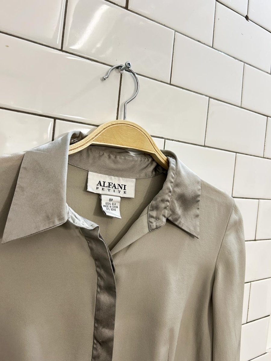 vintage 00s alfani silk shirt - good market thrift store
