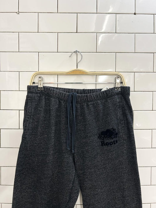 roots original black pepper classic sweatpants - good market thrift store