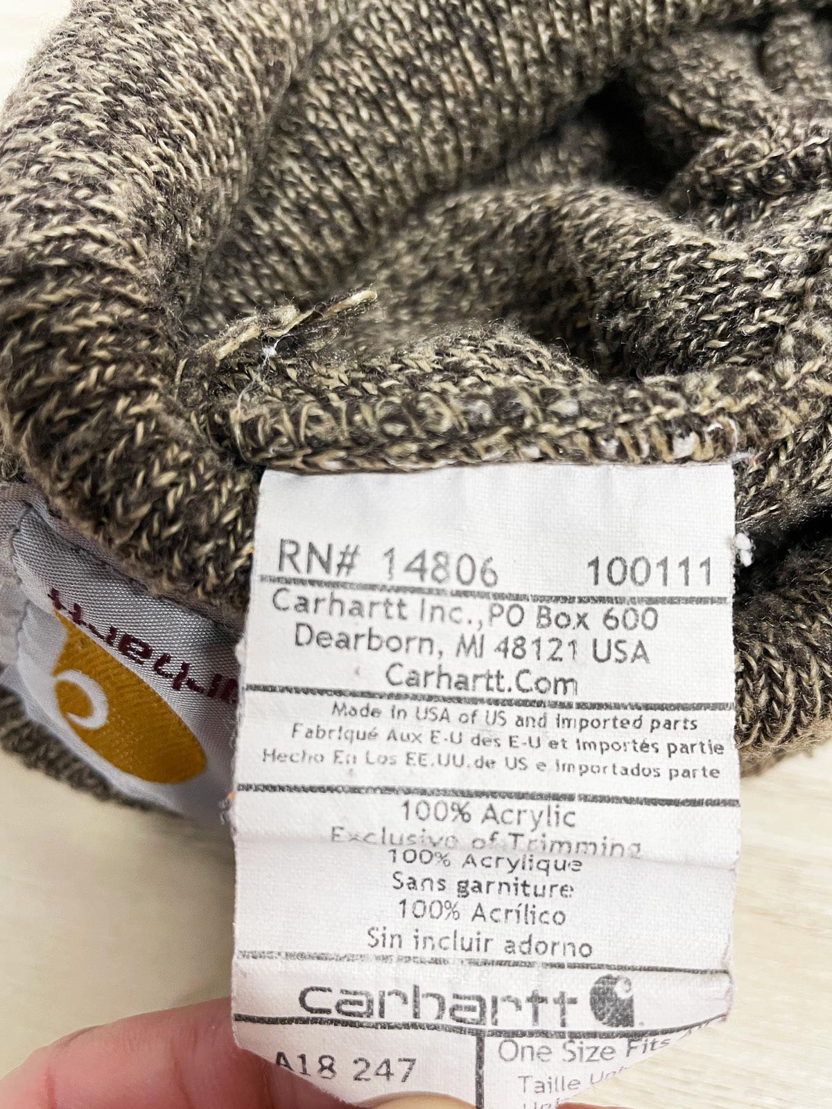 carhartt ribbed knit toque