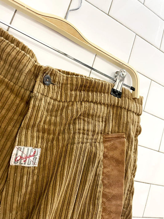 vintage 90s click original chunky cord pleated baggy pants | model depose | made in morocco - good market thrift store