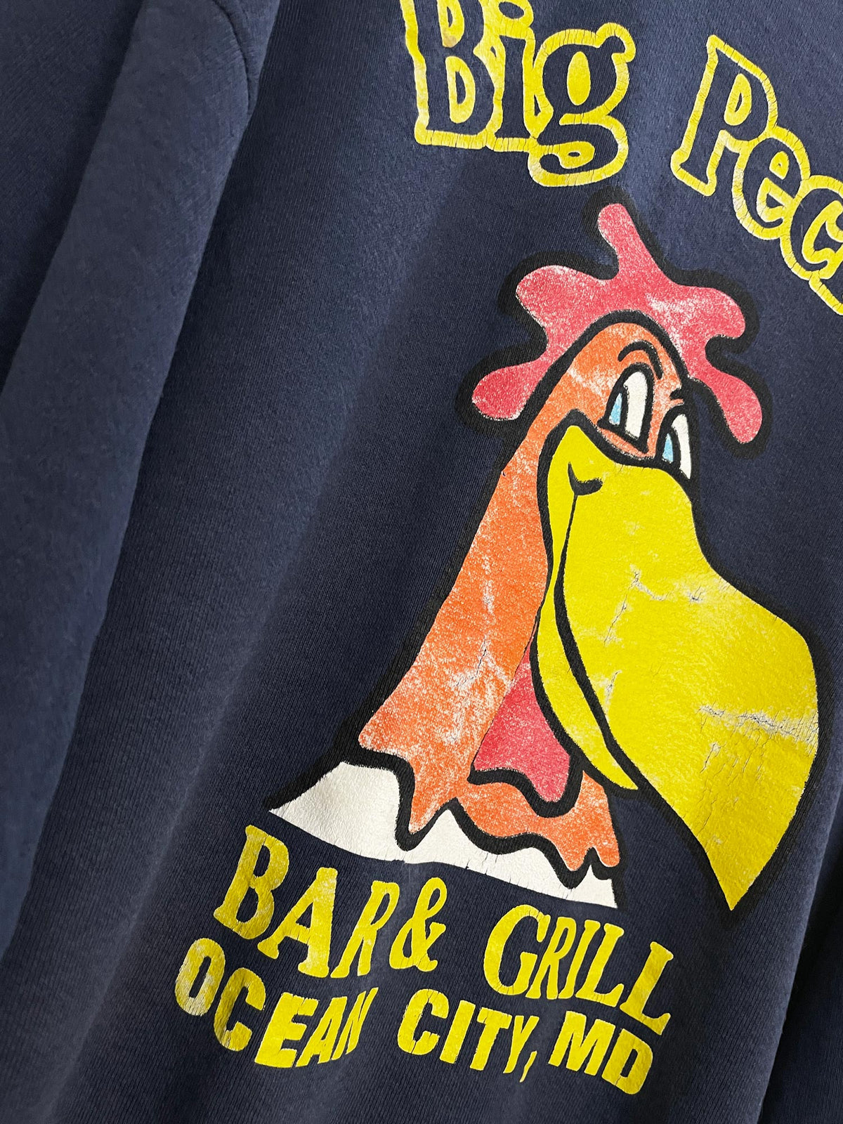 vintage big peckers bar n grill chicken graphic sweatshirt | fruit of the loom
