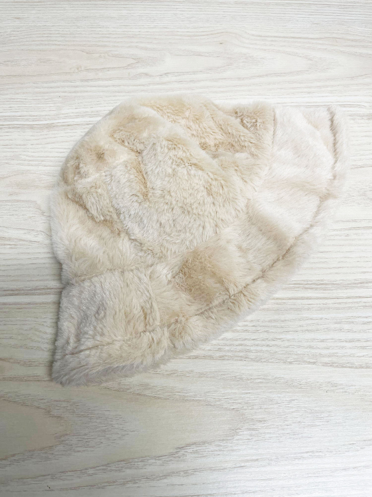 fluffy plush bucket hat