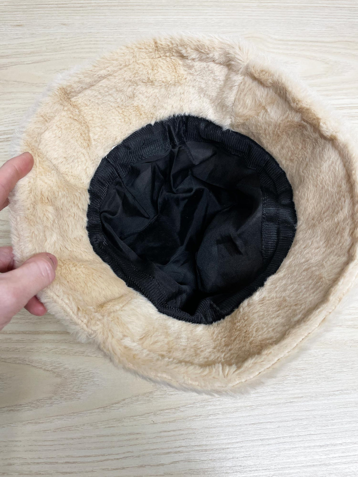 fluffy plush bucket hat