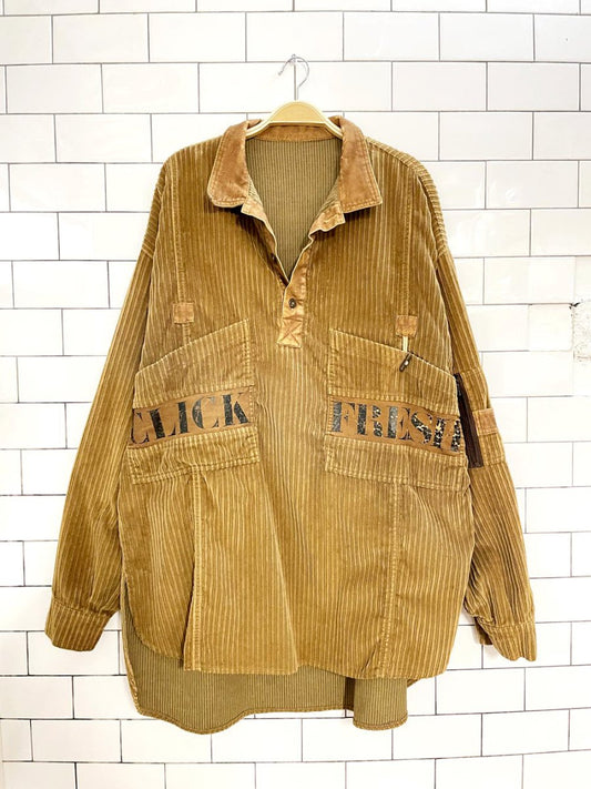 vintage 90s click original chunky cord oversized shirt | model depose | made in morocco - good market thrift store
