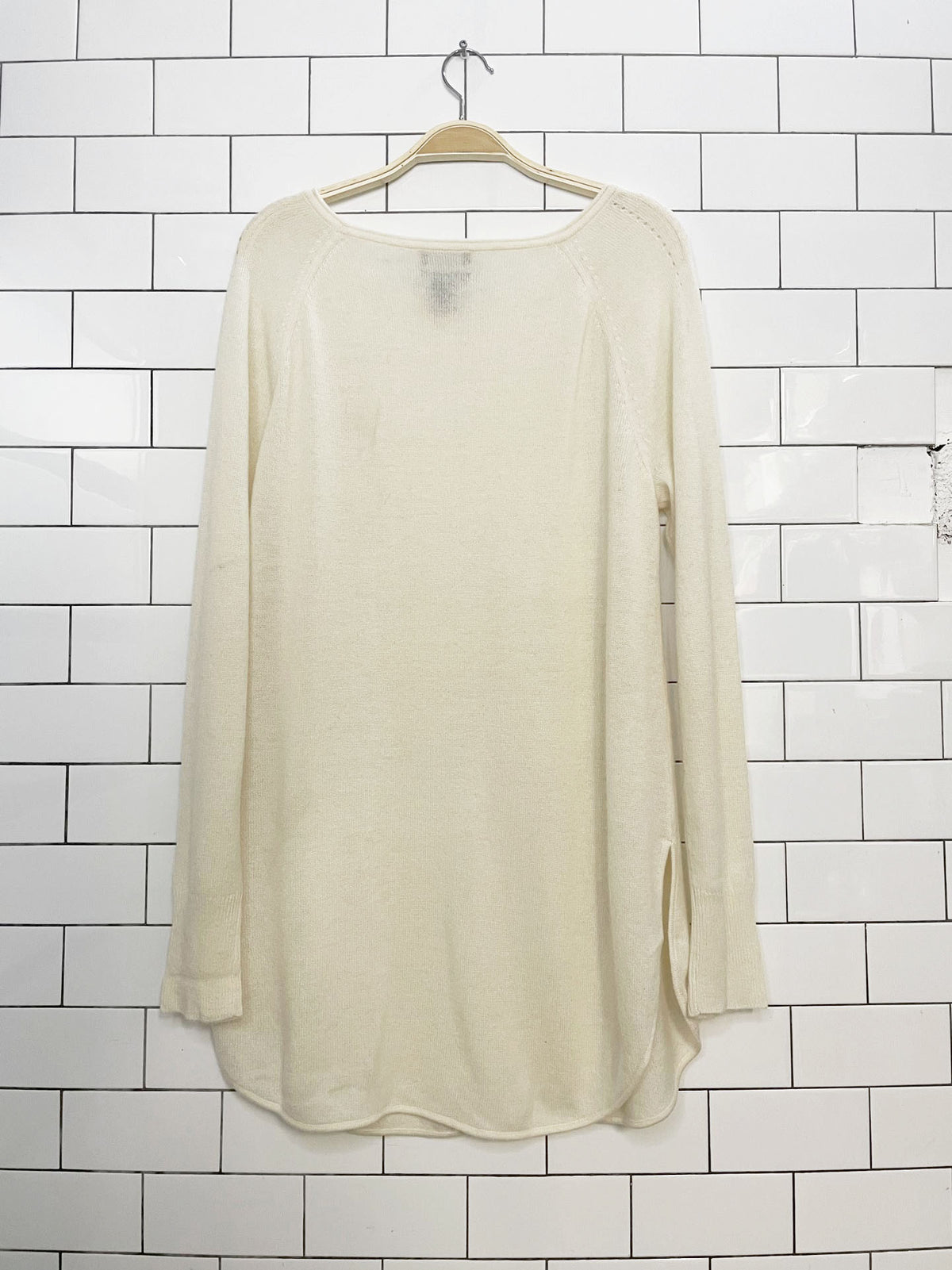 halogen cashmere-wool knit sweater