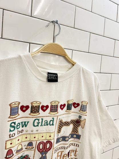 vintage 90s sewing graphic tee - good market thrift store