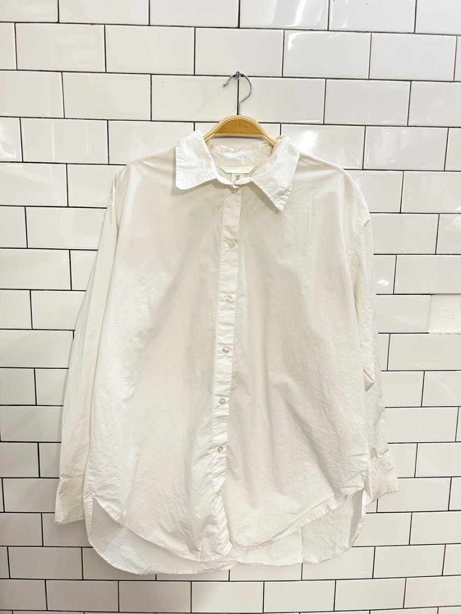 h&m oversized cotton shirt - good market thrift store
