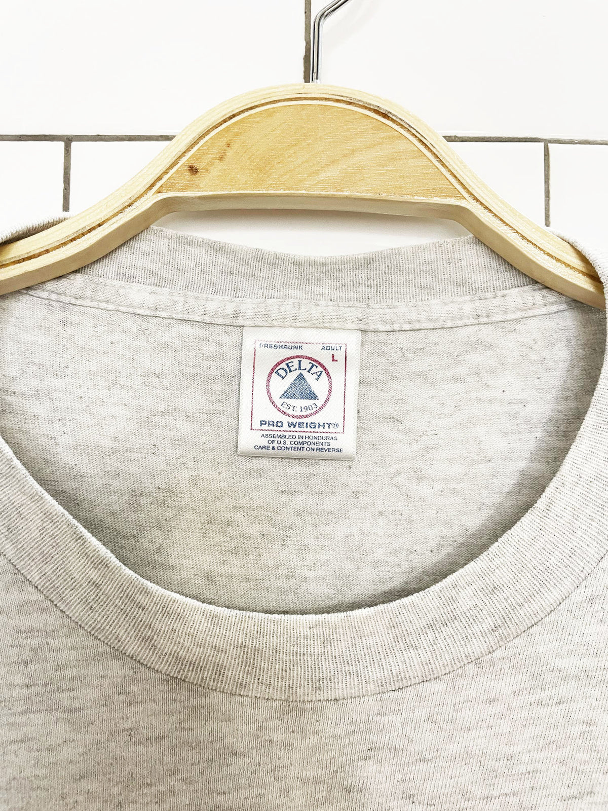 vintage new hampshire autumn leaves embroidered tee | delta
