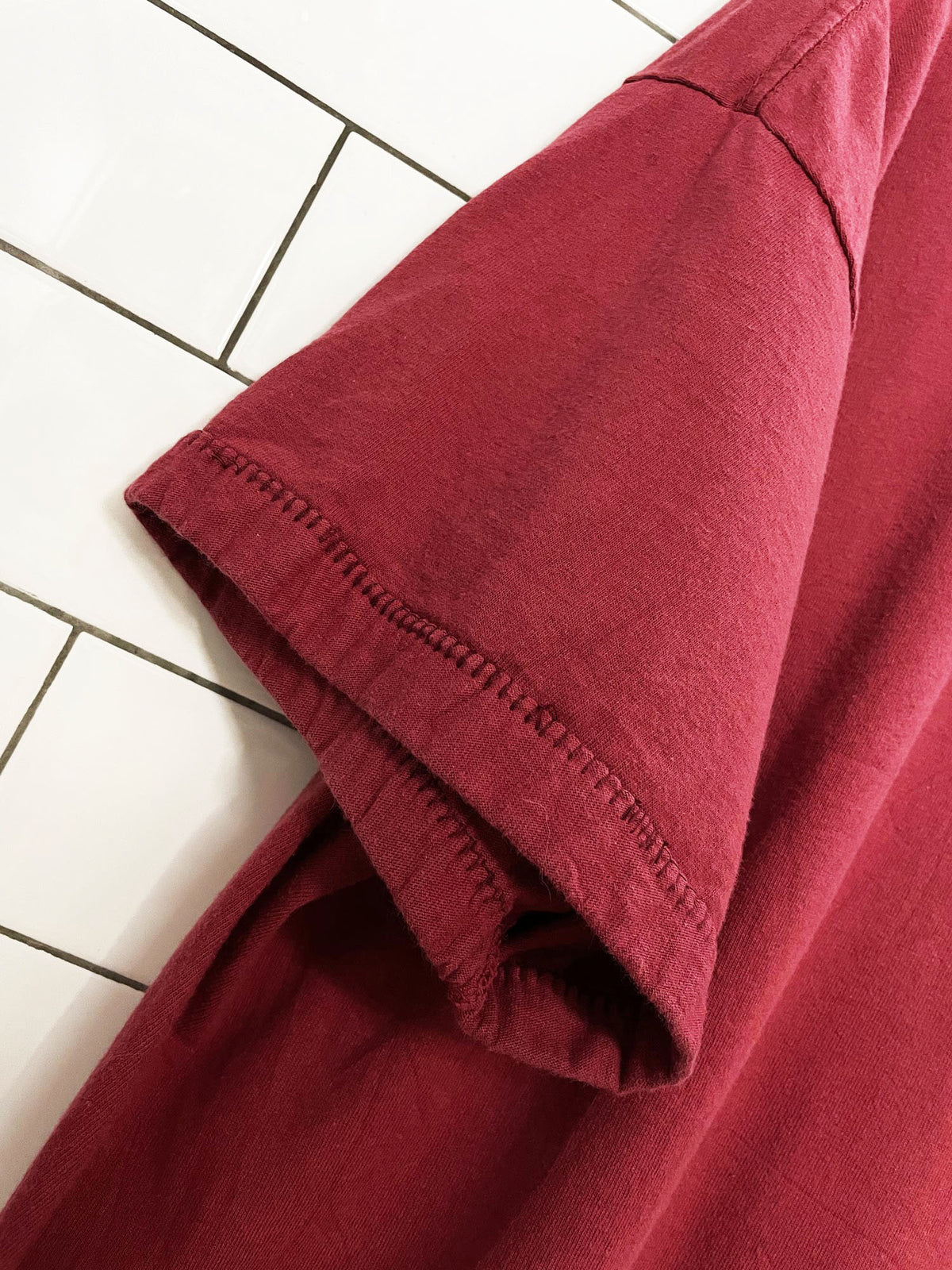vintage patchwork turkey blanket stitch tee | gildan