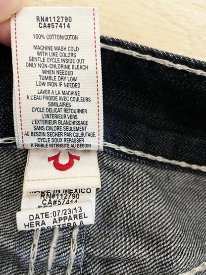 y2k true religion big T super T straight contrast stitch jeans - good market thrift store