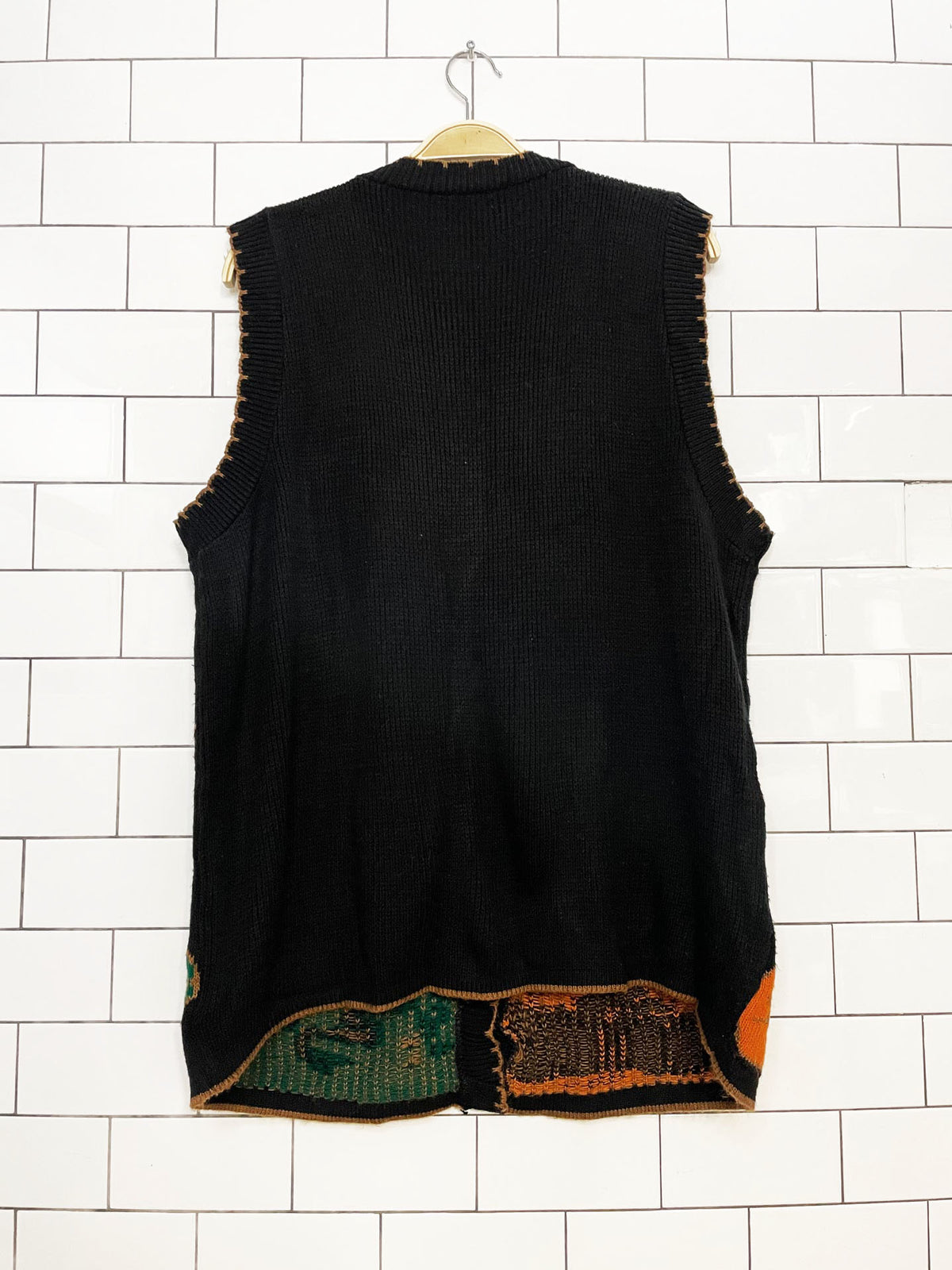 vintage JJ poole autumn pumpkin vest | made in USA