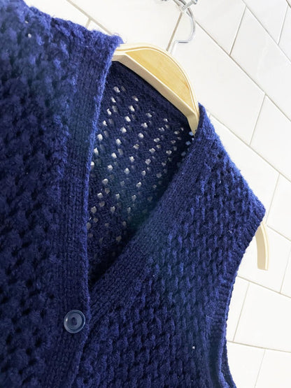 vintage handmade chunky knit vest - good market thrift store