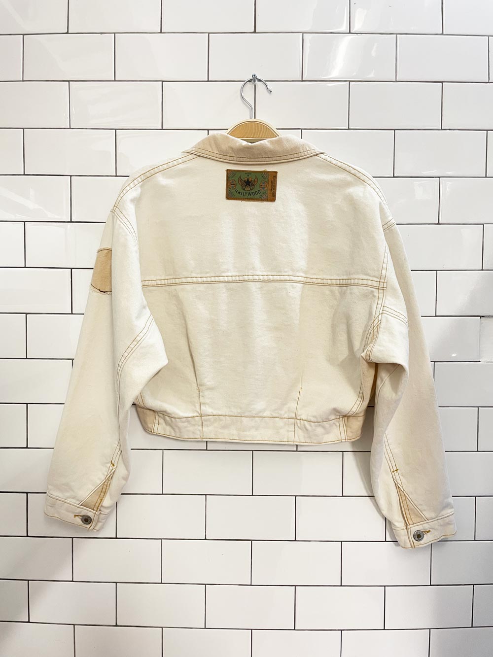 vintage 90s hollywood crop denim jacket