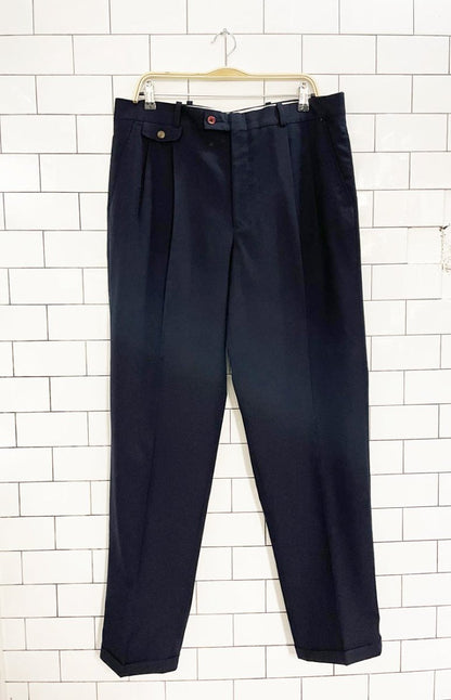 vintage ballin 100% wool pleated cuffed trouser - good market thrift store