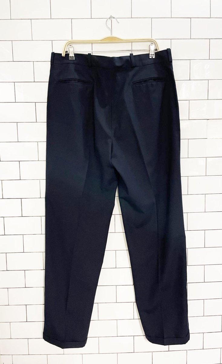 vintage ballin 100% wool pleated cuffed trouser - good market thrift store