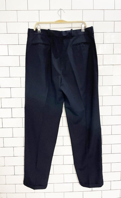 vintage ballin 100% wool pleated cuffed trouser - good market thrift store
