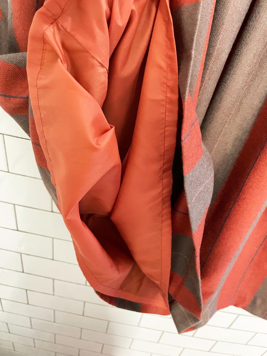 vintage hathaway 100% wool pleated big stripe midi skirt - good market thrift store