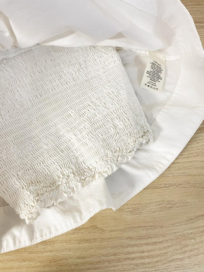 wilfred smocked volume crop tube top | aritzia - good market thrift store