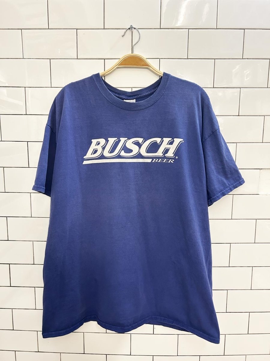 vintage 00s busch beer graphic tee - good market thrift store