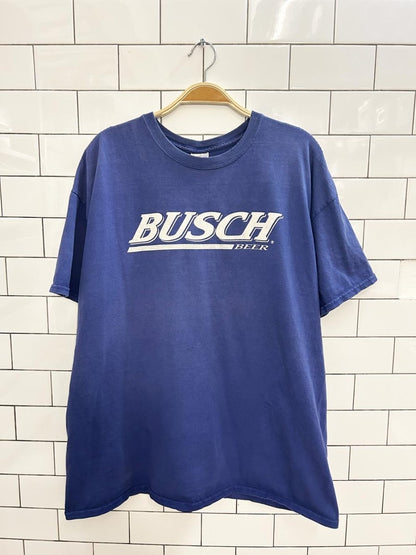 vintage 00s busch beer graphic tee - good market thrift store