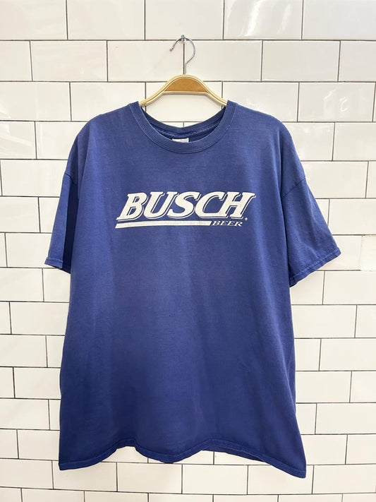 vintage 00s busch beer graphic tee - good market thrift store