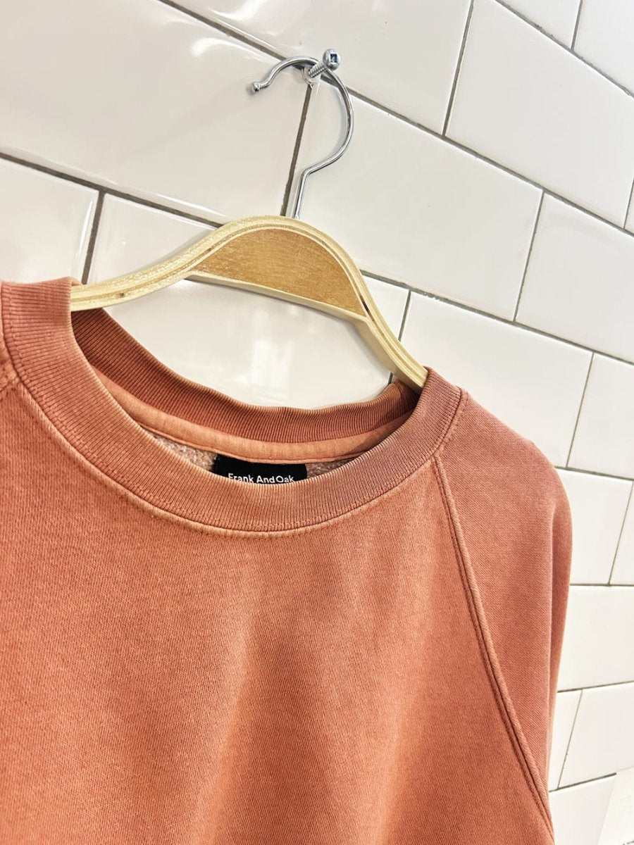 frank and oak raw hem cropped crew - good market thrift store