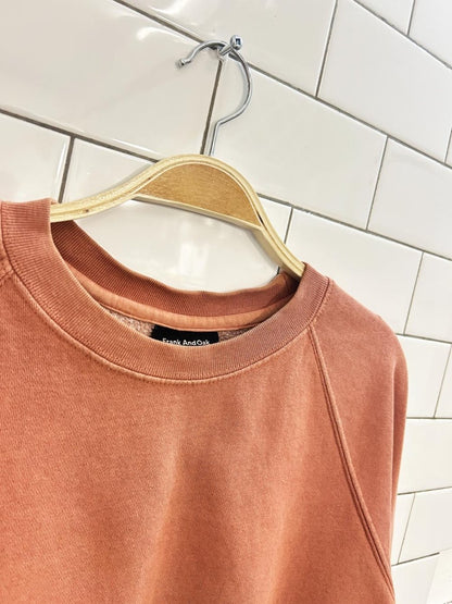 frank and oak raw hem cropped crew - good market thrift store