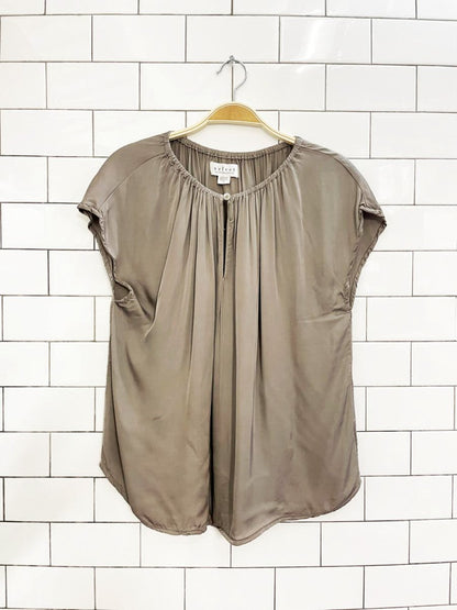 velvet by graham & spencer satin oversized top - good market thrift store