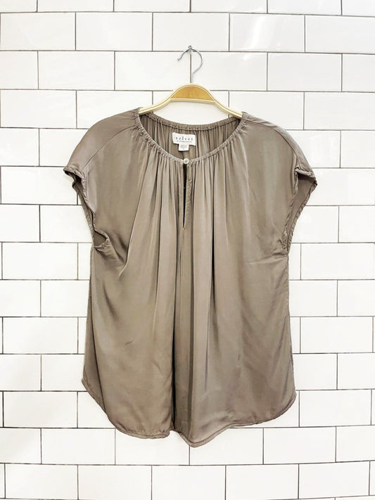 velvet by graham & spencer satin oversized top - good market thrift store